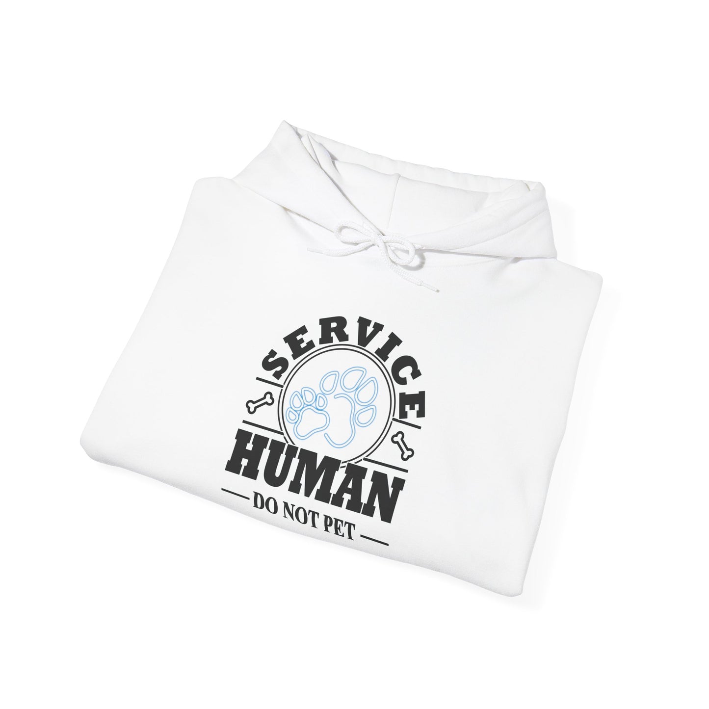 Service Human Hoodie - "Do Not Pet" Paw Print Comfort Sweatshirt