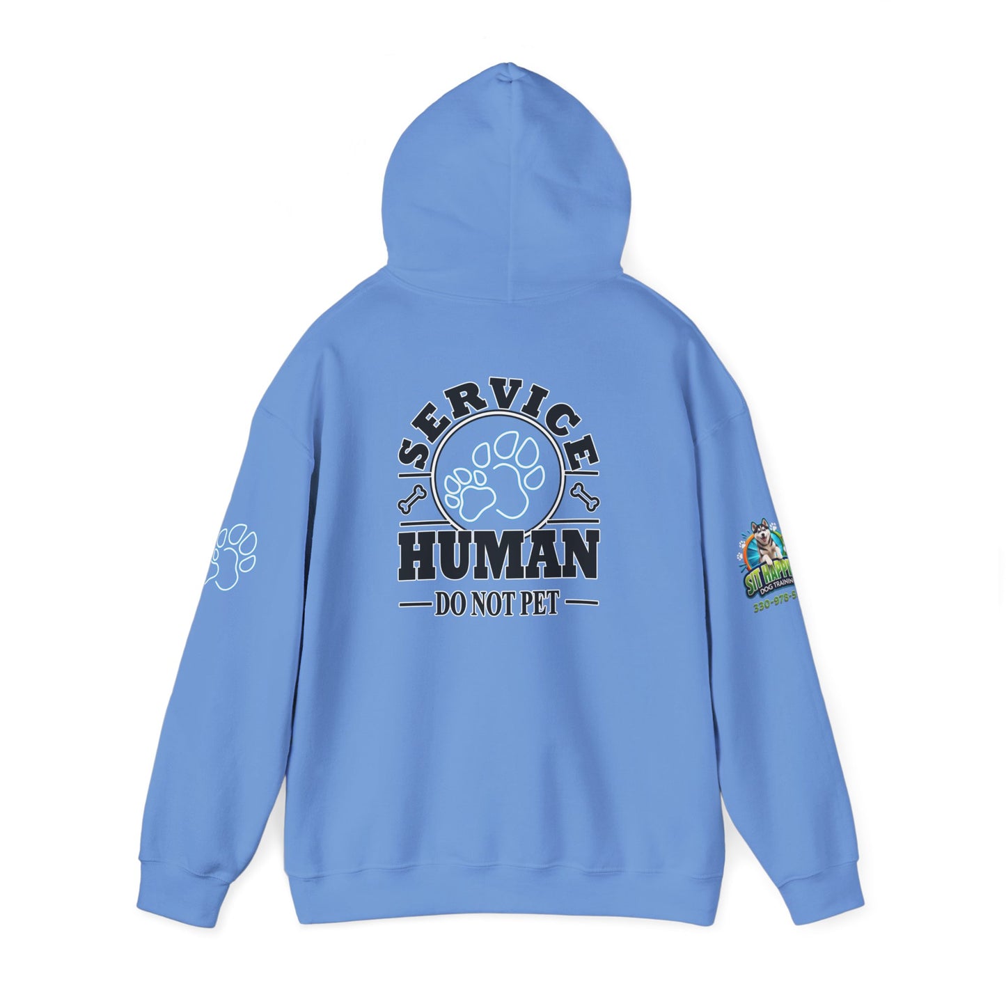Service Human Hoodie - "Do Not Pet" Paw Print Comfort Sweatshirt