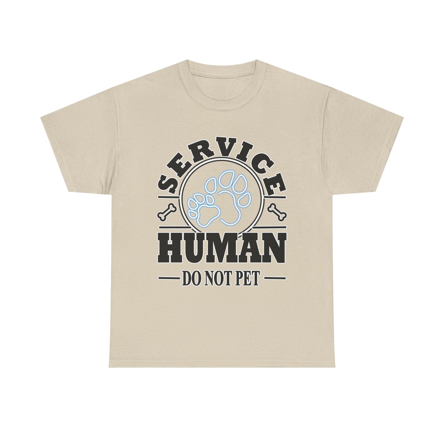 Service Dog Handler Tee – “Service Human Do Not Pet” Paw Print T-Shirt