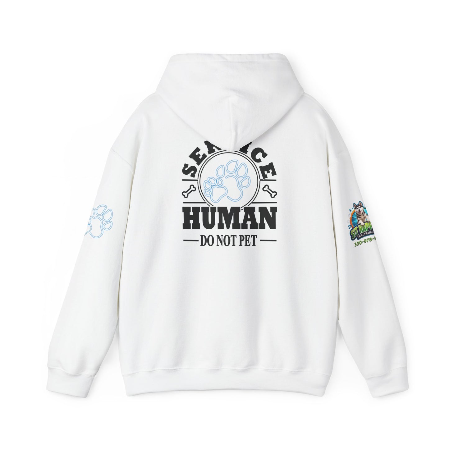 Service Human Hoodie - "Do Not Pet" Paw Print Comfort Sweatshirt