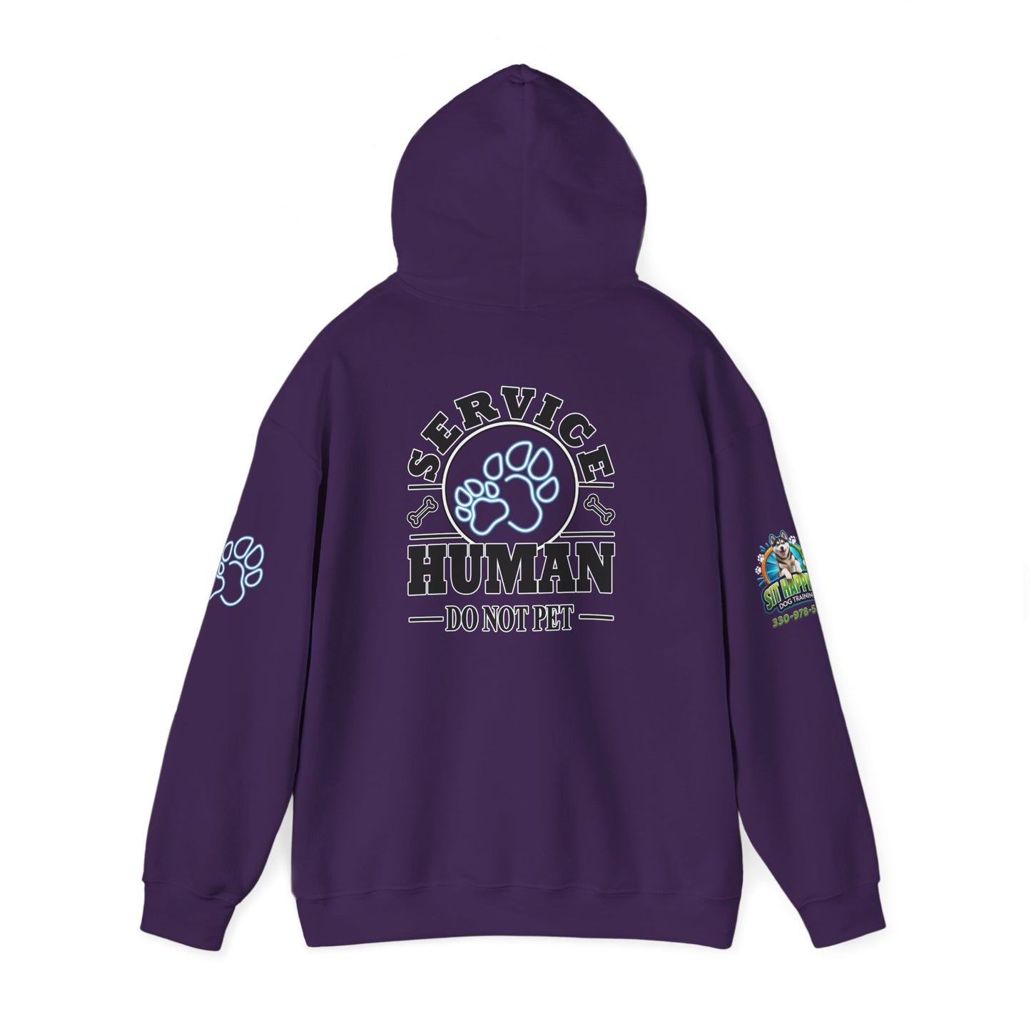 Service Human Hoodie - "Do Not Pet" Paw Print Comfort Sweatshirt