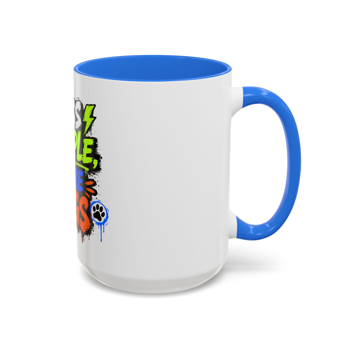 Less People More Dogs Coffee Mug — Bold Graffiti Dog Lover Gift (11oz, 15oz)