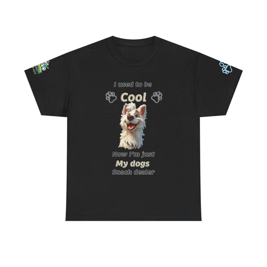 Dog Lover Tee - My Dog's Snack Dealer Unisex Heavy Cotton Tee