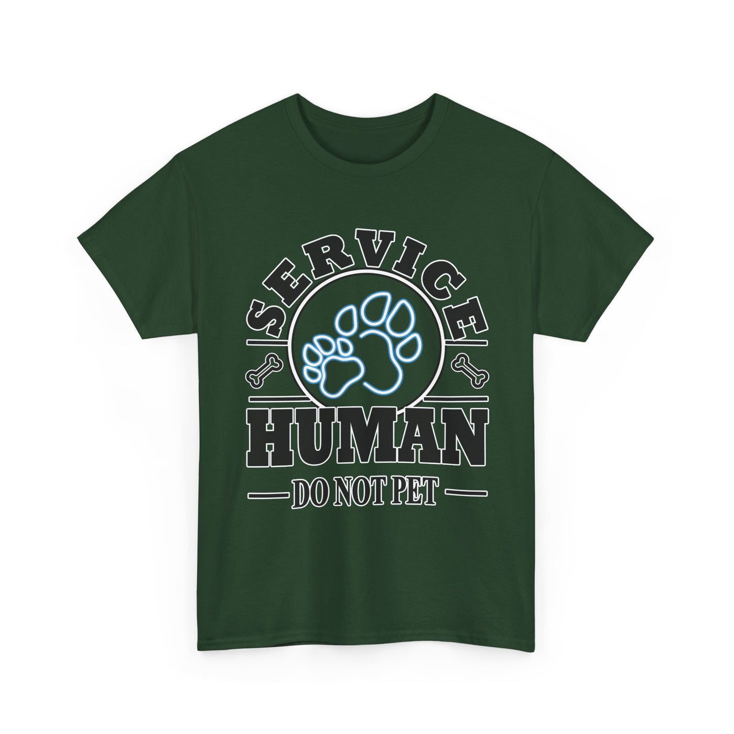 Service Dog Handler Tee – “Service Human Do Not Pet” Paw Print T-Shirt
