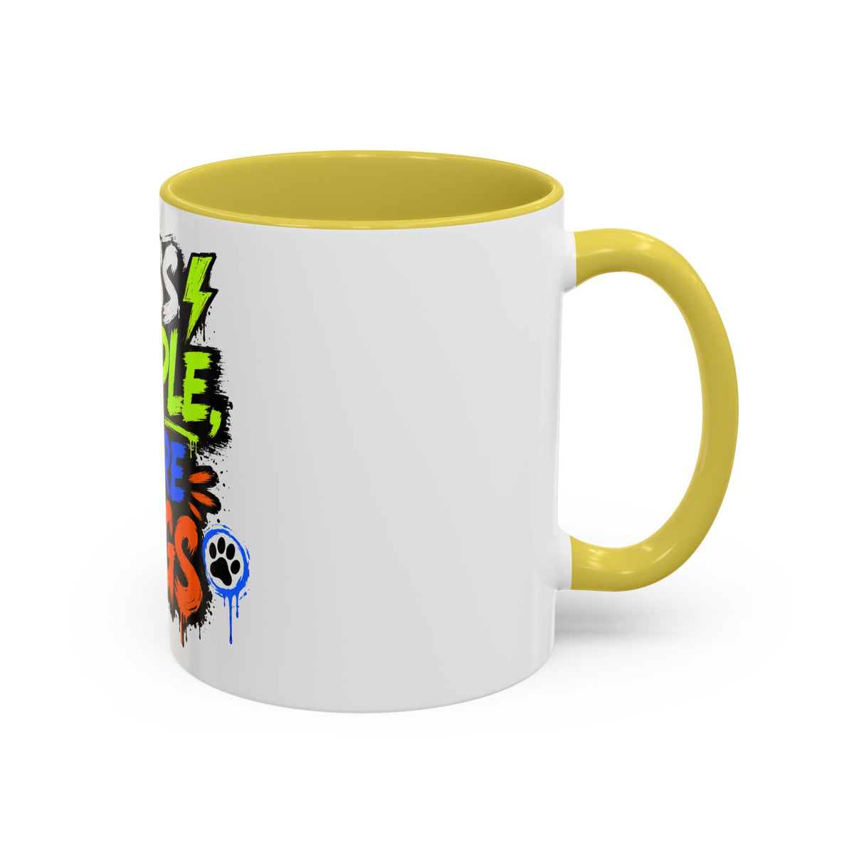 Less People More Dogs Coffee Mug — Bold Graffiti Dog Lover Gift (11oz, 15oz)