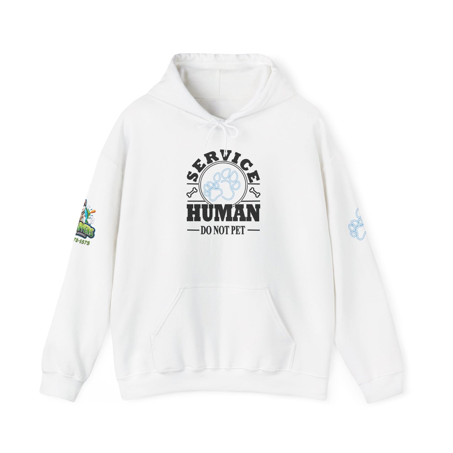 Service Human Hoodie - "Do Not Pet" Paw Print Comfort Sweatshirt