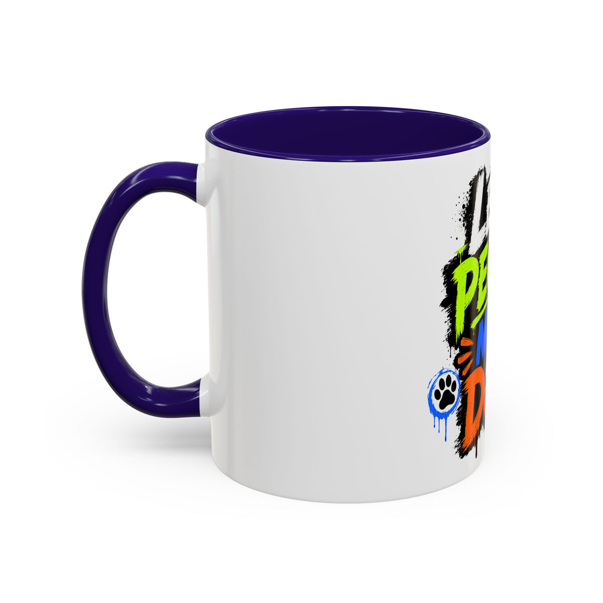 Less People More Dogs Coffee Mug — Bold Graffiti Dog Lover Gift (11oz, 15oz)