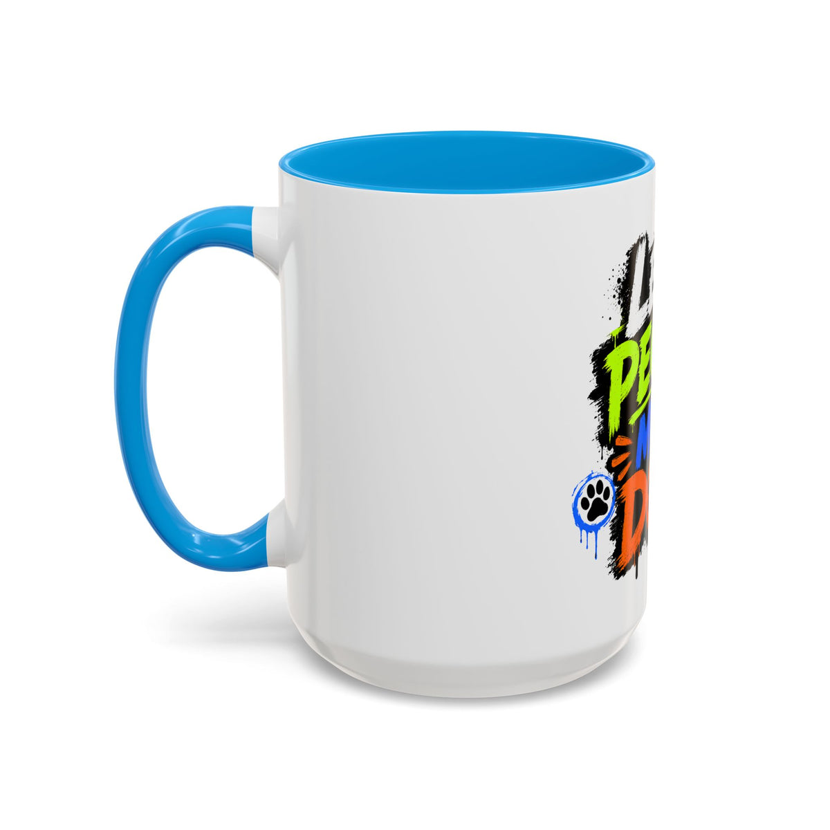 Less People More Dogs Coffee Mug — Bold Graffiti Dog Lover Gift (11oz, 15oz)