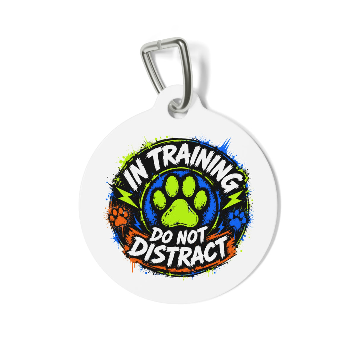 In Training Do Not Distract Personalized Pet Tag — Custom Dog ID Tag