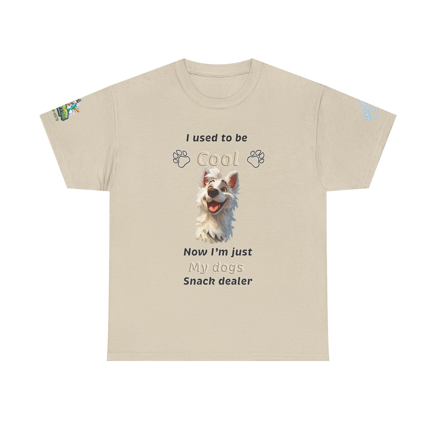 Dog Lover Tee - My Dog's Snack Dealer Unisex Heavy Cotton Tee