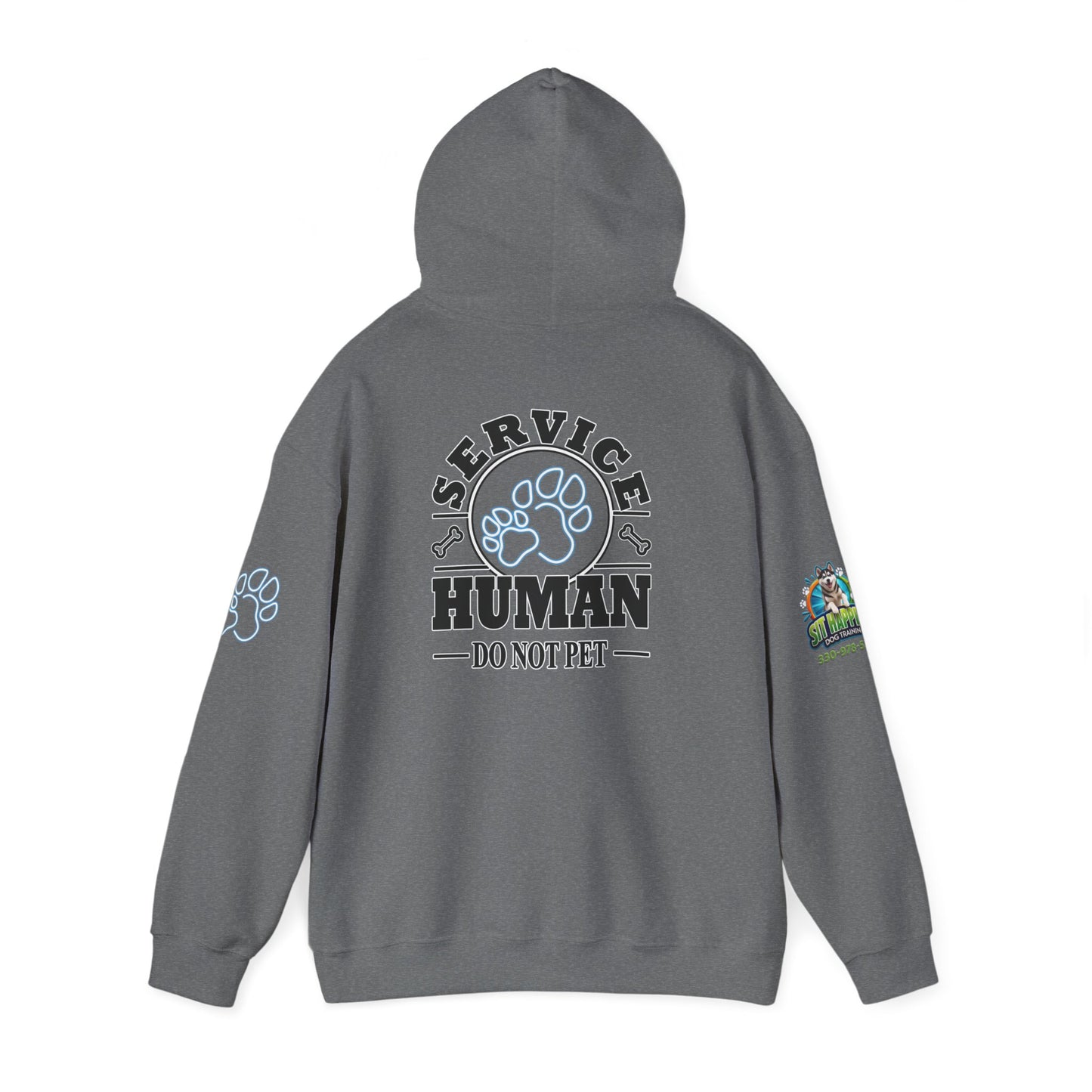 Service Human Hoodie - "Do Not Pet" Paw Print Comfort Sweatshirt