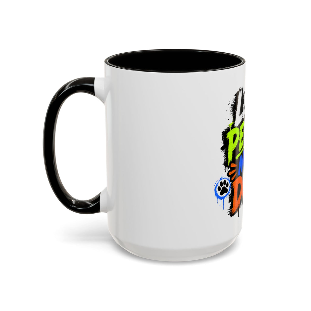 Less People More Dogs Coffee Mug — Bold Graffiti Dog Lover Gift (11oz, 15oz)