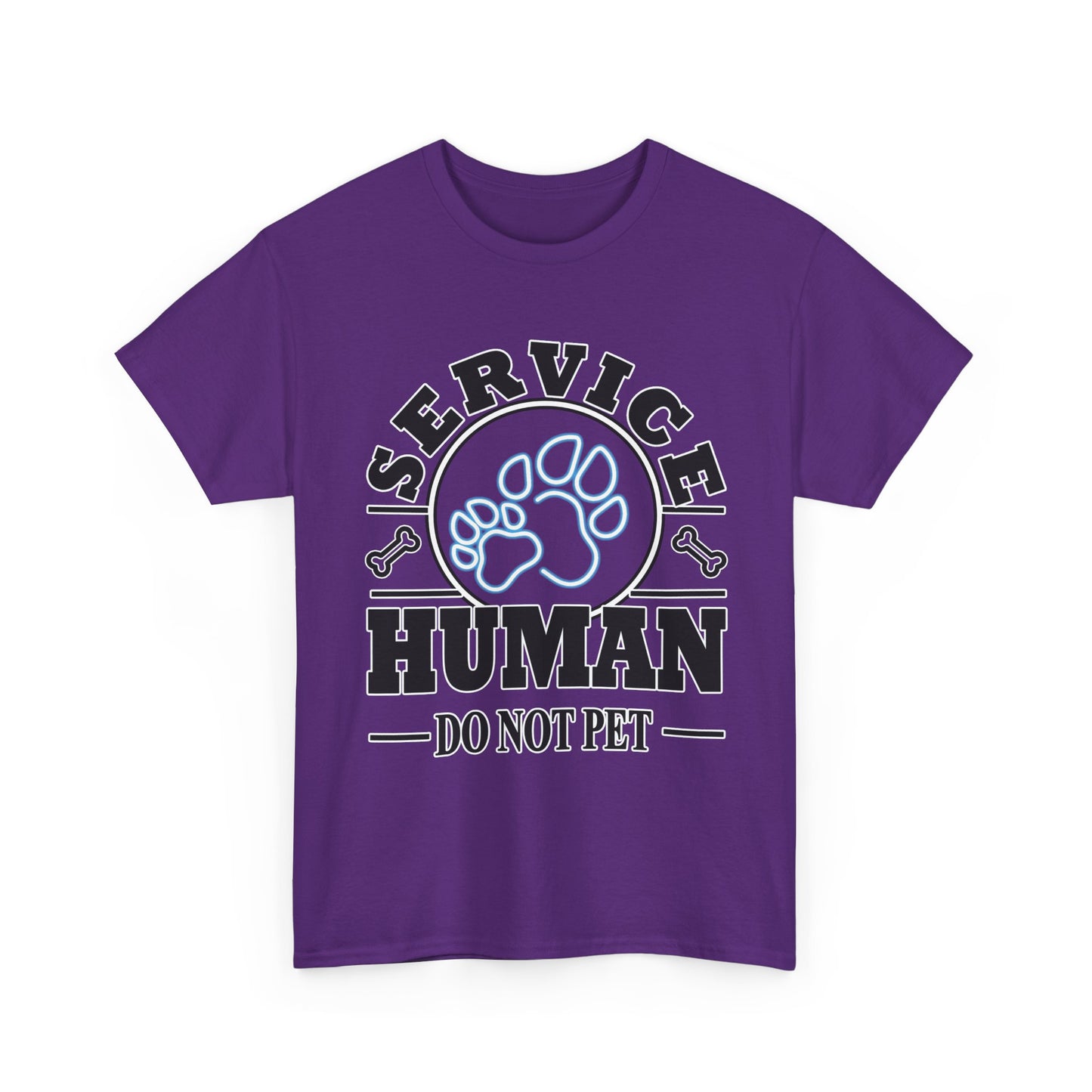 Service Dog Handler Tee – “Service Human Do Not Pet” Paw Print T-Shirt