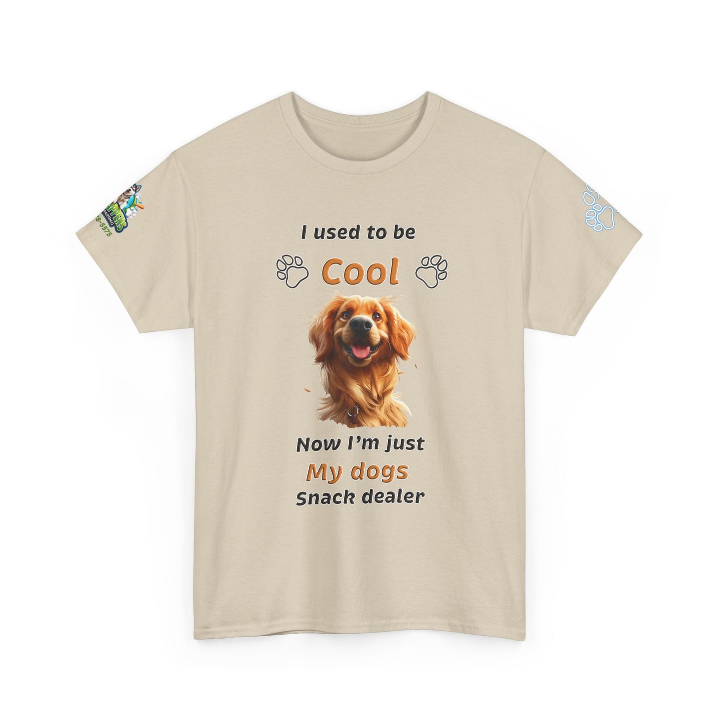 I Used to Be Cool, Now I'm My Dog's Snack Dealer Tee — Golden Retriever Shirt