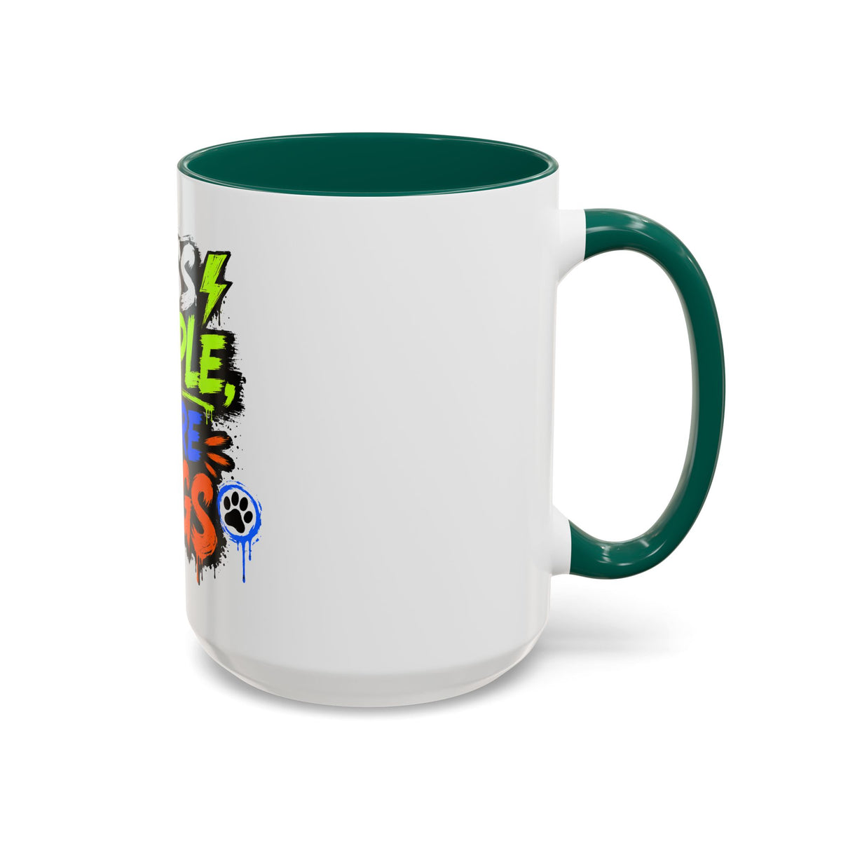 Less People More Dogs Coffee Mug — Bold Graffiti Dog Lover Gift (11oz, 15oz)