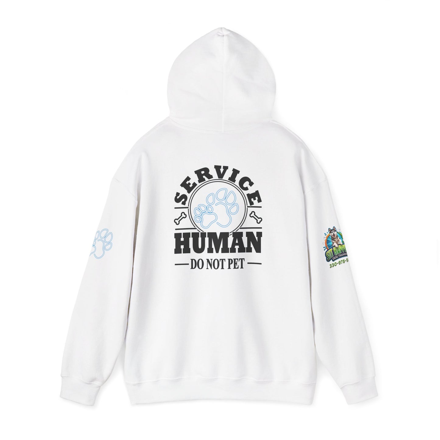 Service Human Hoodie - "Do Not Pet" Paw Print Comfort Sweatshirt
