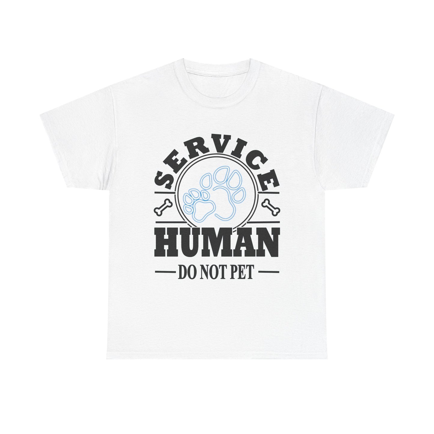 Service Dog Handler Tee – “Service Human Do Not Pet” Paw Print T-Shirt