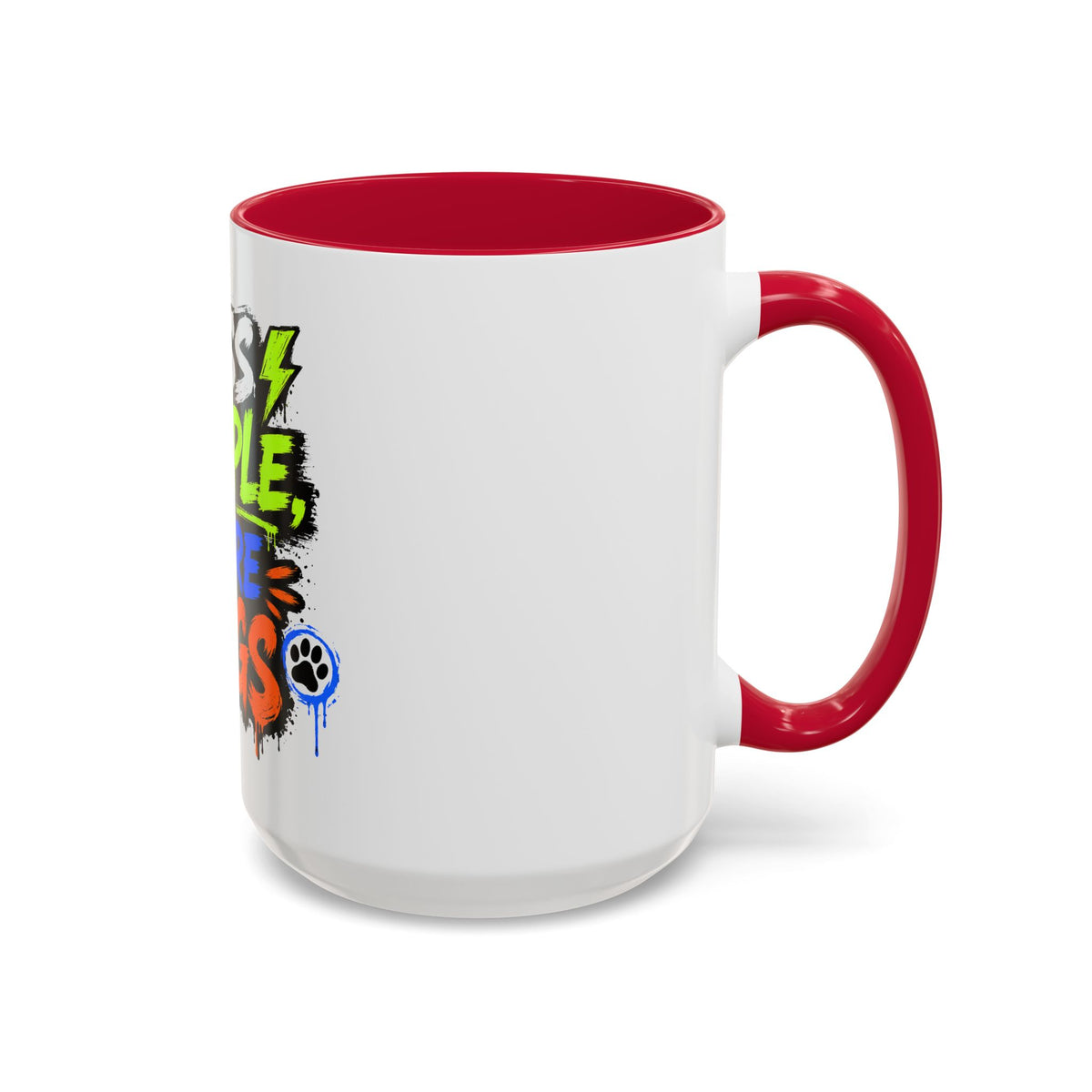 Less People More Dogs Coffee Mug — Bold Graffiti Dog Lover Gift (11oz, 15oz)