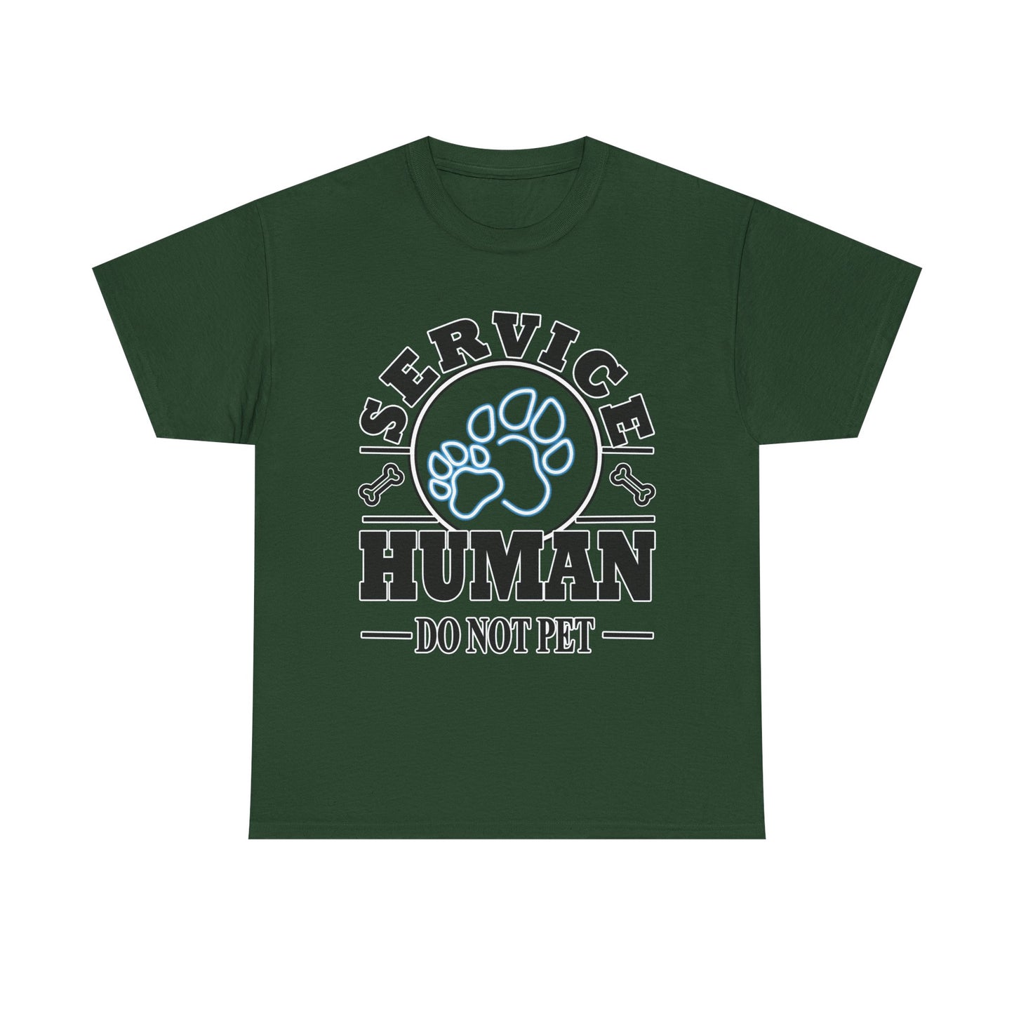 Service Dog Handler Tee – “Service Human Do Not Pet” Paw Print T-Shirt