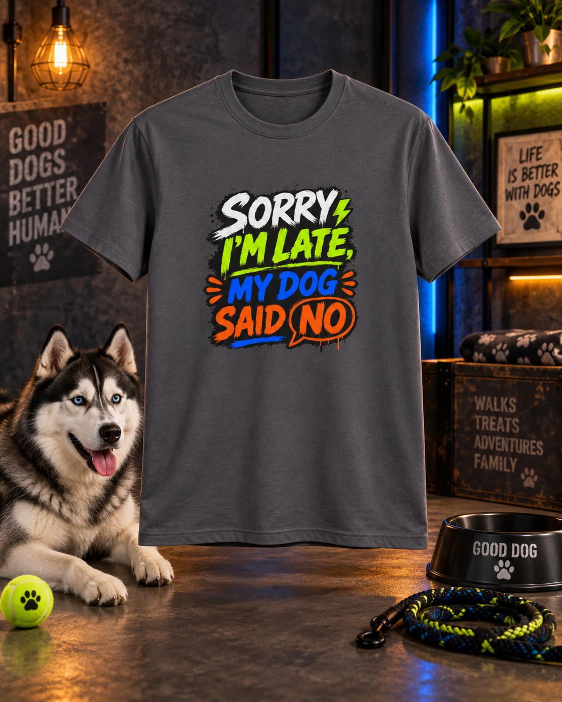 Sorry I’m Late, My Dog Said No T-Shirt