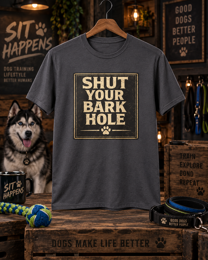 Shut Your Bark Hole Vintage Dog Lover Tee