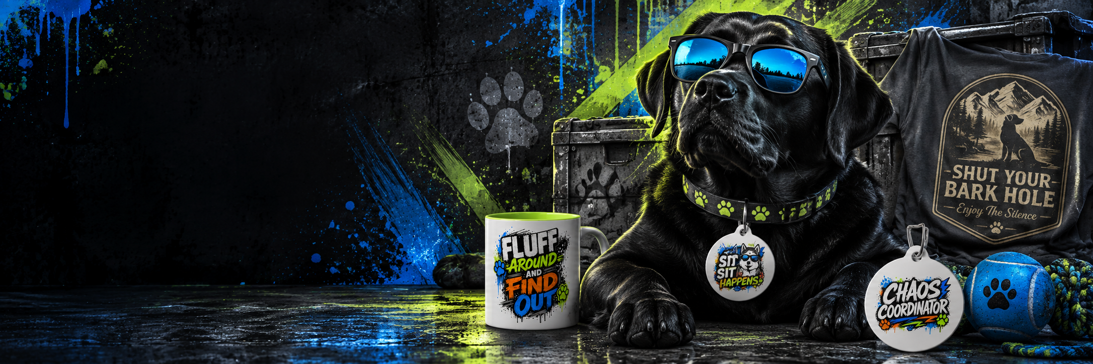 Dog merchandise lifestyle banner
